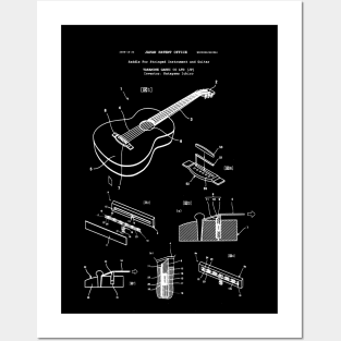 Guitar Player Gift Takamine Patent Blueprint Posters and Art